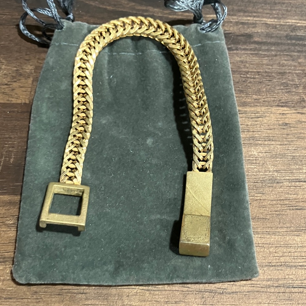 Gold Plated Chain Bracelet with Pouch 8 Inch - Picture 3 of 5